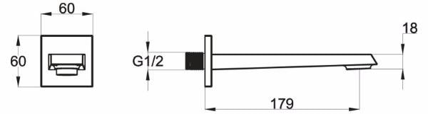 Излив для ванны BelBagno Arlie ARL-BC-CRM