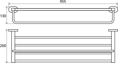 Полотенцедержатель Ravak Chrome CR 330.00 X07P194 66 см