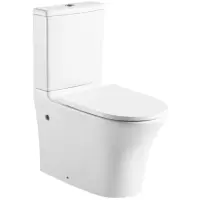 Чаша напольного безободкового унитаза с сиденьем микролифт Bravat Pura CX21214UW-P-RUS