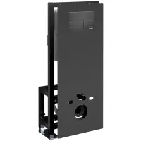 Инсталляция для унитаза WasserKRAFT Glan 66 66TLT.010.ME.BL.MB04 с кнопкой смыва, черный матовый