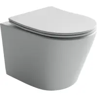 Унитаз подвесной Ceramica Nova Balearica CN6000MW безободковый, с сиденьем микролифт, белый матовый