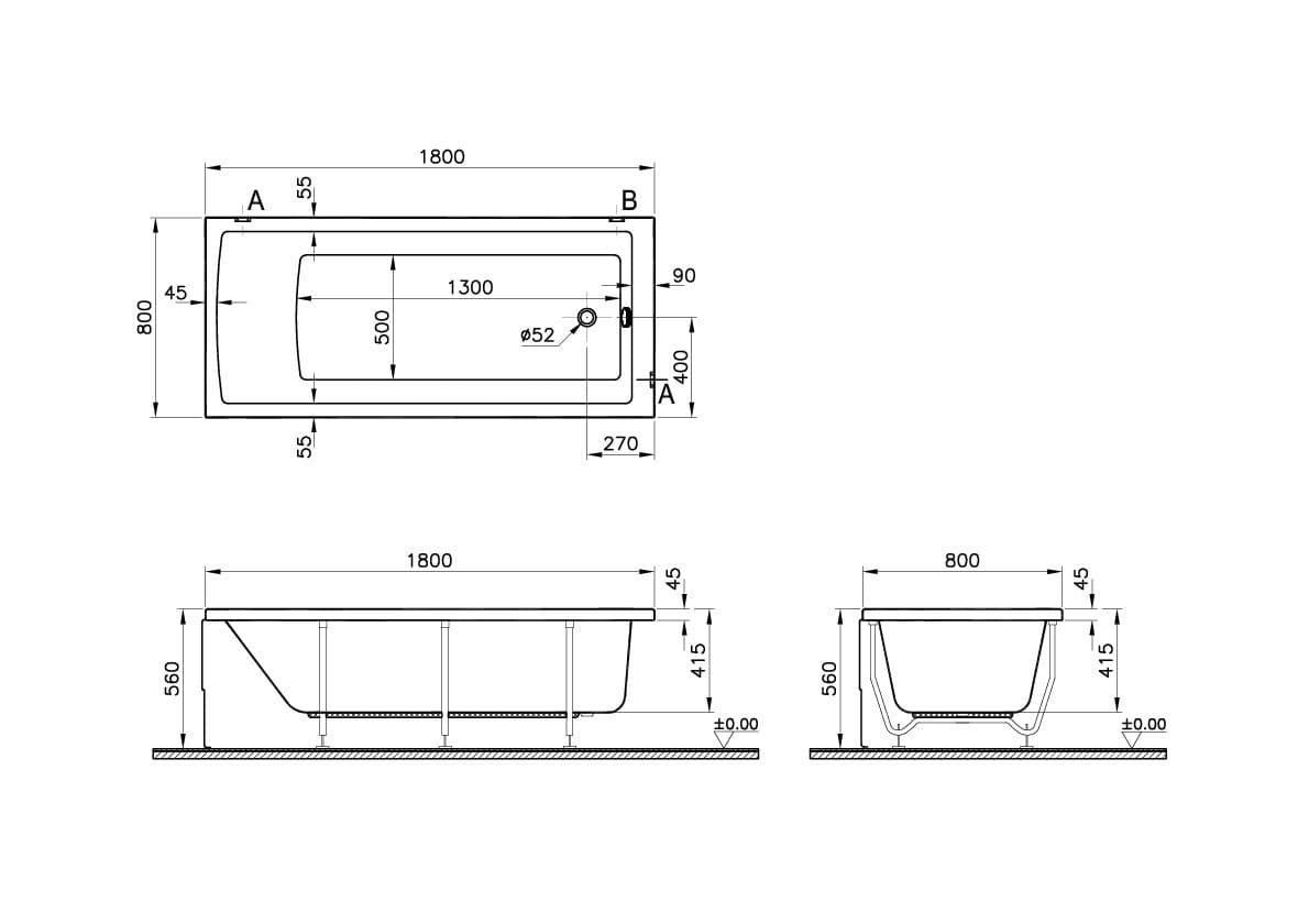 Душевой трап Vitra Eco-Flow 59980480000 матовый хром