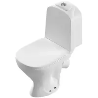 Унитаз-компакт Sanita Luxe Classic WC.CC/Classic/2-TM/WHT.G/S1 косой выпуск, с сиденьем микролифт термопласт, белый