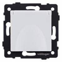 Розетка с заземлением с крышкой, без рамки Kollinger  REA-006WH