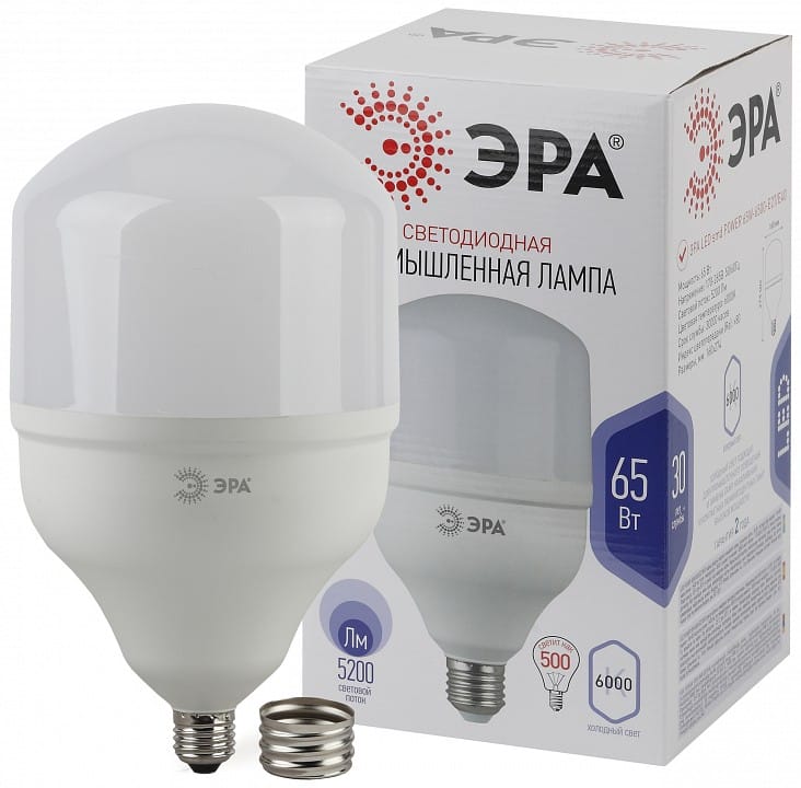 Лампа светодиодная Эра Стандарт E27/E40 65Вт 6500K LED POWER T140-65W-6500-E27/E40