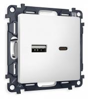 Розетка 2хUSB type A и C без рамки Ambrella Volt Quant MA131010