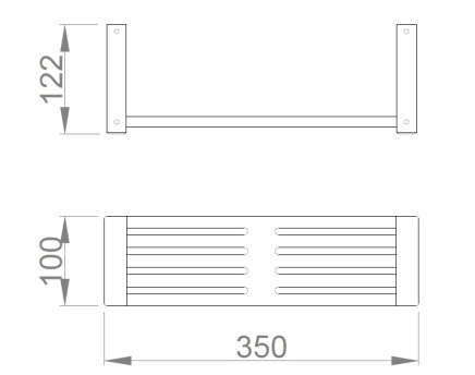 Полка Nofer Roma 16823.S матовый xром