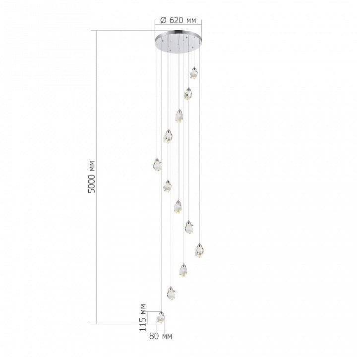 Подвесная люстра ST-Luce Cascato SL6114.103.12