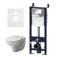 Комплект инсталляция с унитазом FlashClean AM.PM Sense IS30251.741700 с сиденьем микролифт и клавишей
