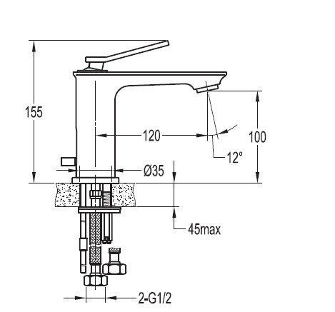Смеситель для раковины Cezares CITY CITY-F-LS-01-W0