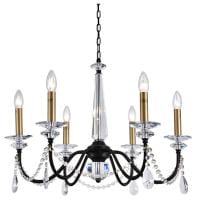 Подвесная люстра Newport АНАСТАСИЯ 3976/C black+brass