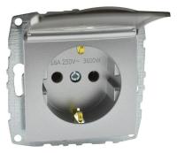 Розетка с заземлением с крышкой без рамки Mono Electric Despina / Larissa 500-002121-118
