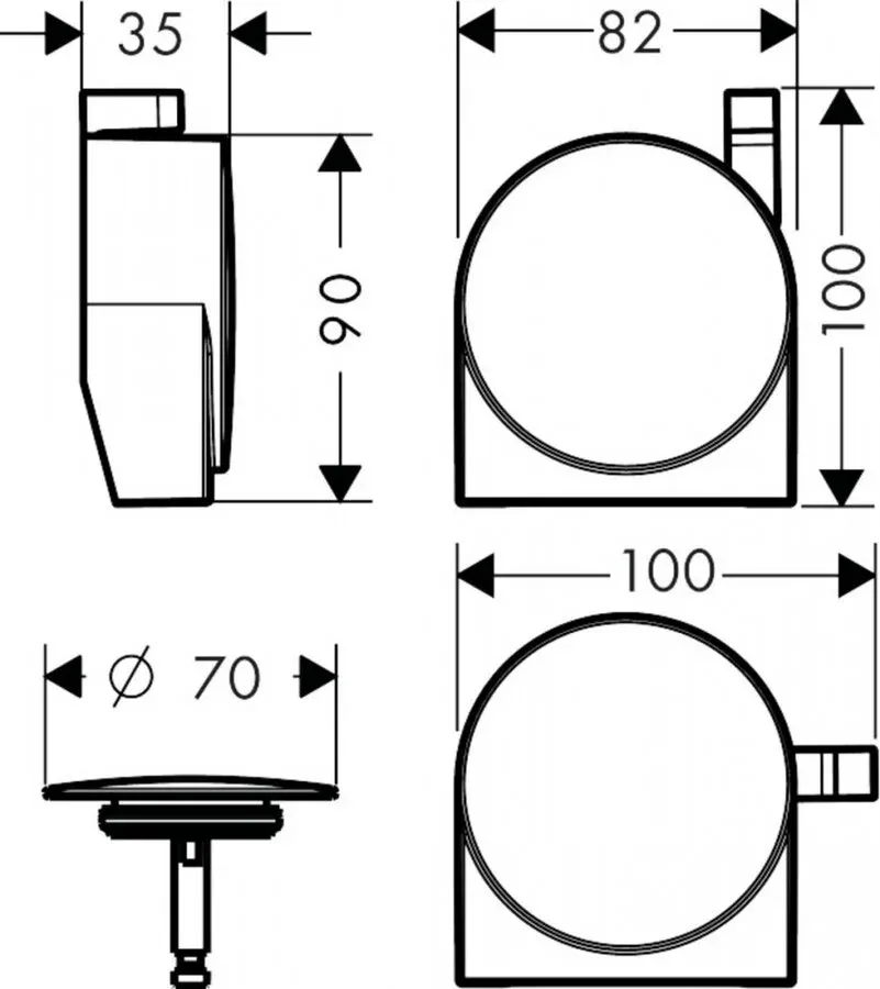 Внешняя часть излива Hansgrohe Exafill S 58117990 золото