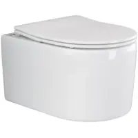 Унитаз подвесной Ceramica Nova Moments CN3003 безободковый, с сиденьем микролифт, белый