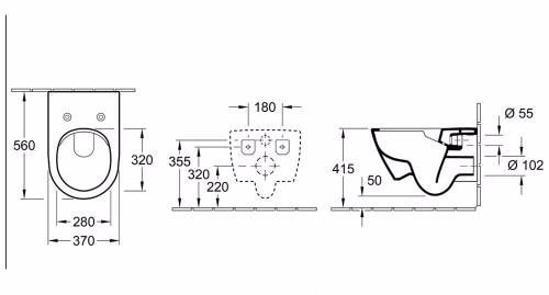 Подвесной унитаз Villeroy&Boch Subway 2.0 5614A101