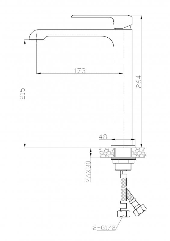 Смеситель для раковины BelBagno DORY DOR-LMC-CRM
