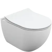 Унитаз подвесной Cersanit Brasko Smart A64824 безободковый, с сиденьем микролифт, белый