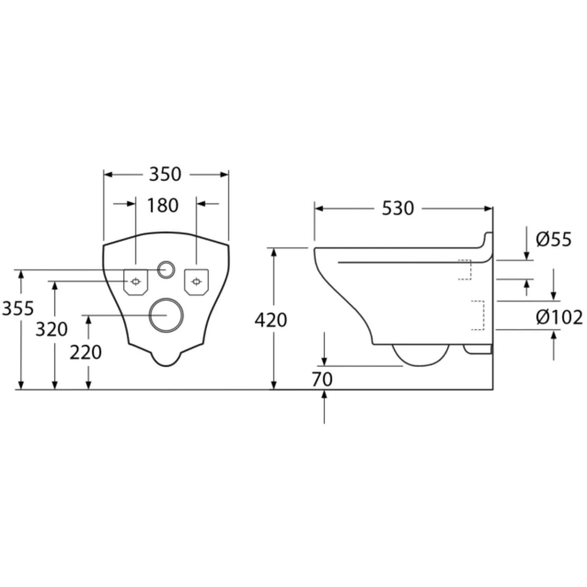 Унитаз подвесной Gustavsberg Estetic C+ GB1183300R1030 безободковый, с сиденьем микролифт, белый
