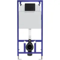 Инсталляция для унитаза Berges Novum D5 040235 с кнопкой смыва, черный матовый