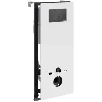 Инсталляция для унитаза WasserKRAFT Abens 20 20TLT.010.ME.WH.MB02 с кнопкой смыва, черный матовый