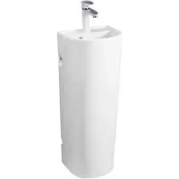Раковина CeramaLux PB1017 32,5x28,5 см, напольная, белый