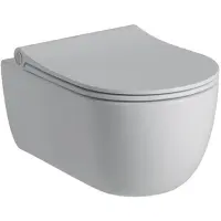 Унитаз подвесной Noken Acro Compact N380000082 безободковый, с сиденьем микролифт, белый матовый