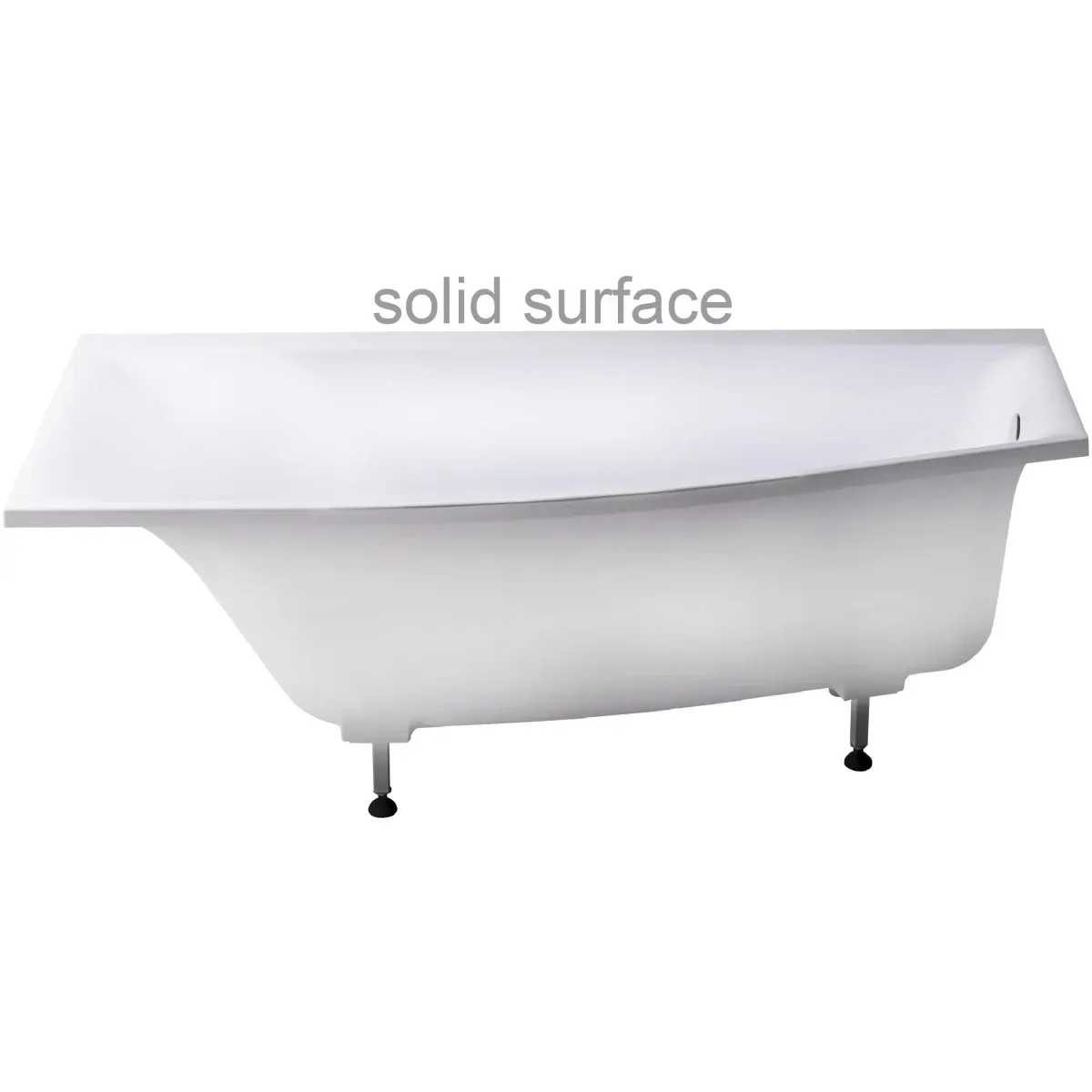Ванна из литьевого мрамора Astra-Form Скат Solid Surface 01010082 170x75 см L, угловая, белый матовый