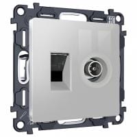 ТВ-розетка и розетка Ethernet RJ-45 без рамки Ambrella Volt ALFA MA412510
