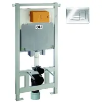 Инсталляция для унитаза OLI 80 River 300572mRI00 с кнопкой смыва, хром