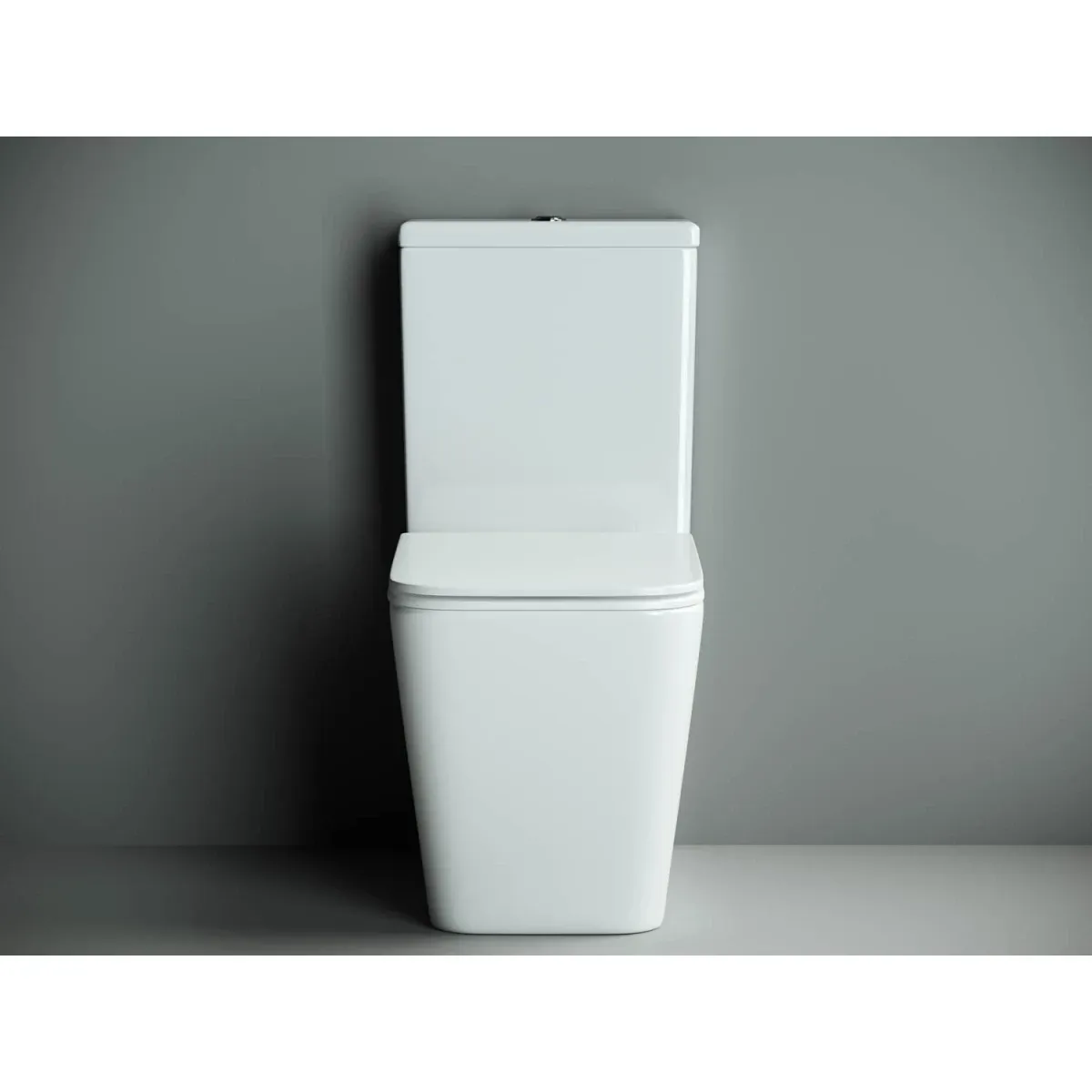 Унитаз-компакт Ceramica Nova Cubic CN1803 безободковый, с сиденьем микролифт, белый