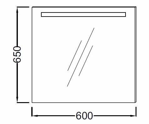 Зеркало Jacob Delafon Parallel 60 (EB1411-NF) c подсветкой