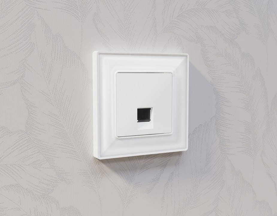 Накладка для розетки RJ-11 или RJ-45 Ambrella Volt ALFA AP1320