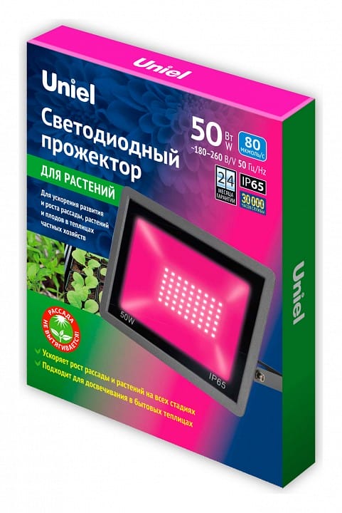 Настенно-потолочный прожектор для растений Uniel ULF-P42 UL-00010384