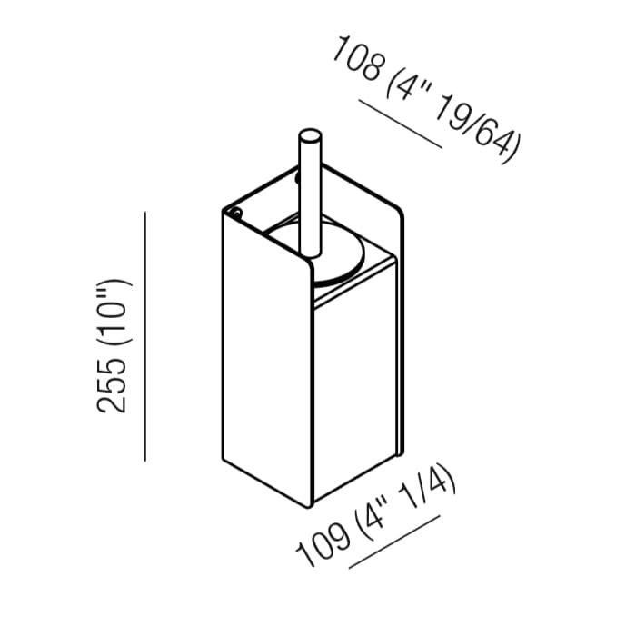 Туалетный ершик Agape Mach 2 AMC20941E черный