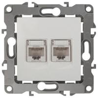 Розетка двойная Ethernet RJ-45 без рамки Эра Эра 12 12-3108-01