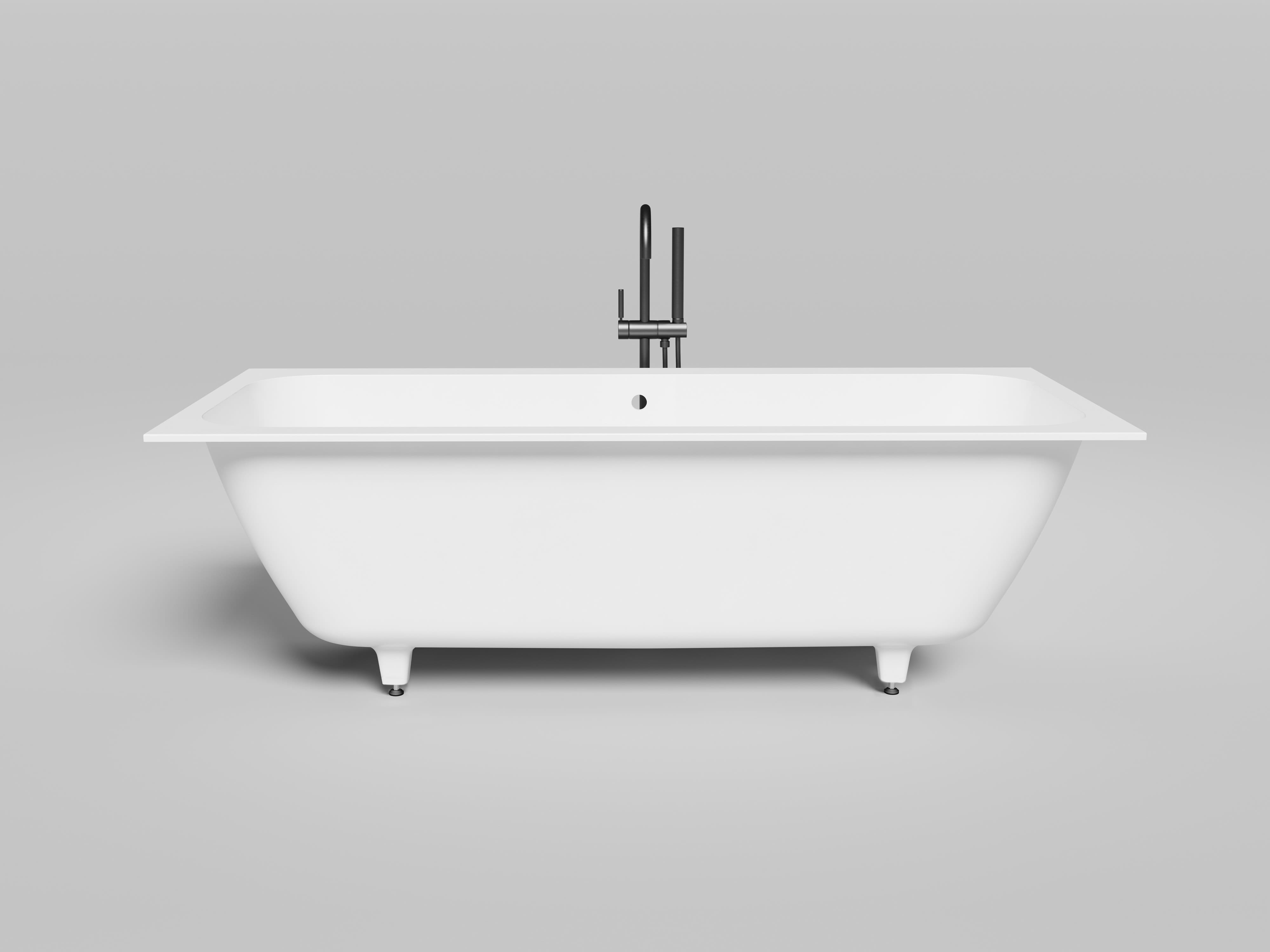 Ванна из искусственного камня Salini Orlando Axis 180х80 103222M белая матовая