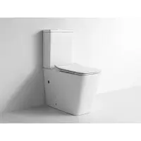 Унитаз-компакт CeramaLux 2170AXMW безободковый, с сиденьем микролифт, белый матовый