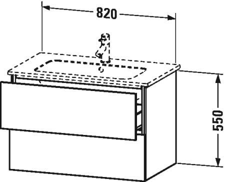 Тумба под раковину Duravit L-cube LC624102222 белая