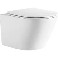 Унитаз подвесной Aquatek Либерти AQ1999T-00 безободковый, торнадо, с сиденьем микролифт, белый