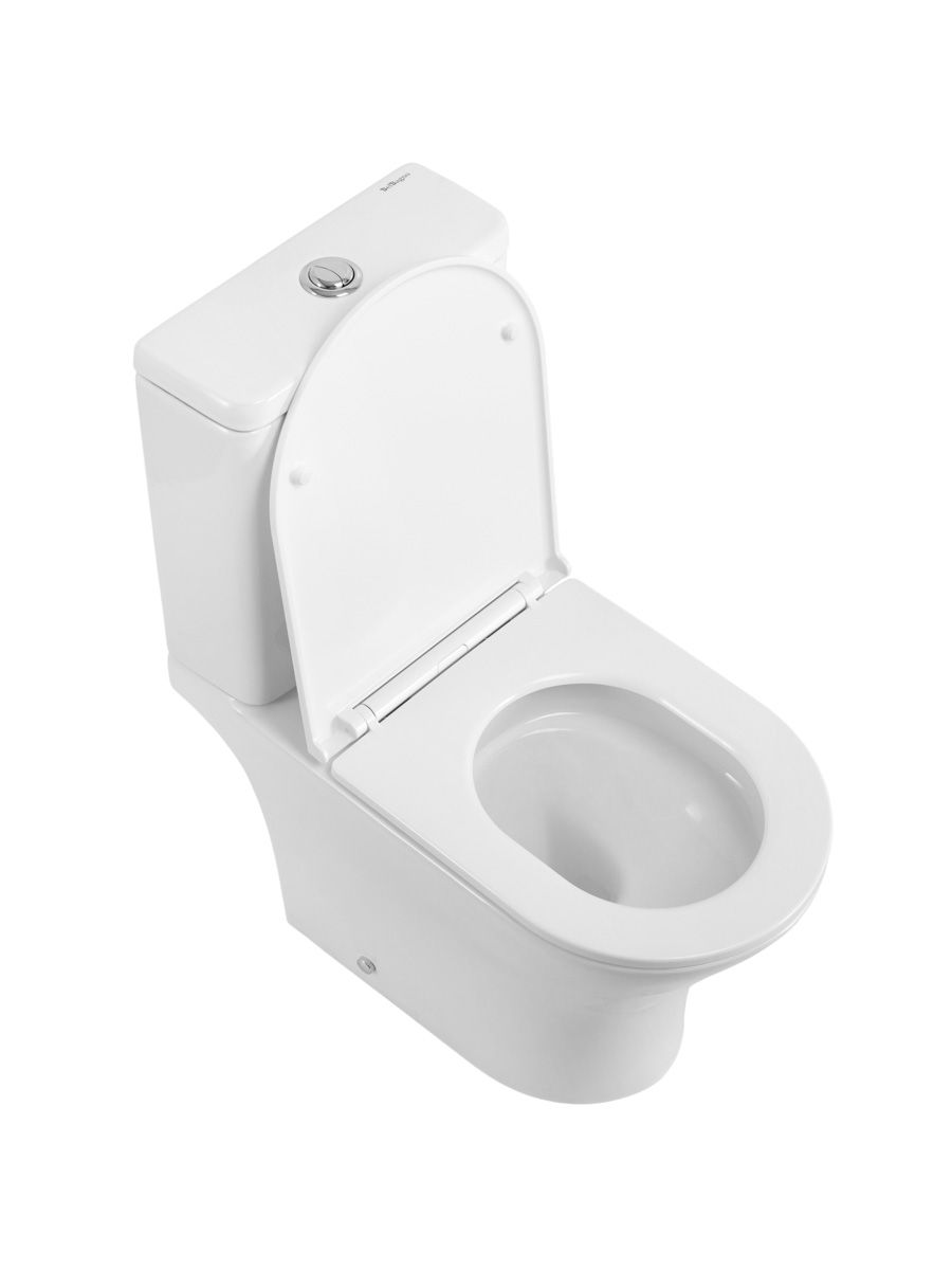 Унитаз-компакт безободковый с сиденьем и смывом TORNADO BelBagno ACQUA-TOR BB2801CP-TOR/SC