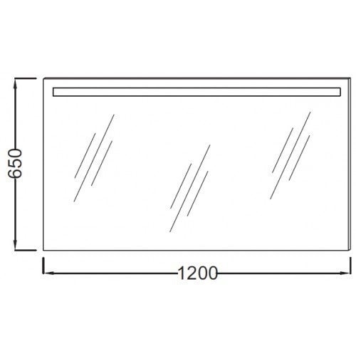 Зеркало Jacob Delafon Parallel 120 (EB1418-NF) c подсветкой