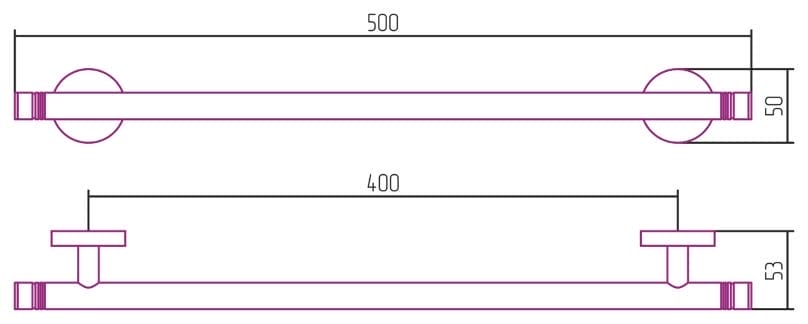 Полотенцедержатель Сунержа Каньон 01-3001-0500 черный хром