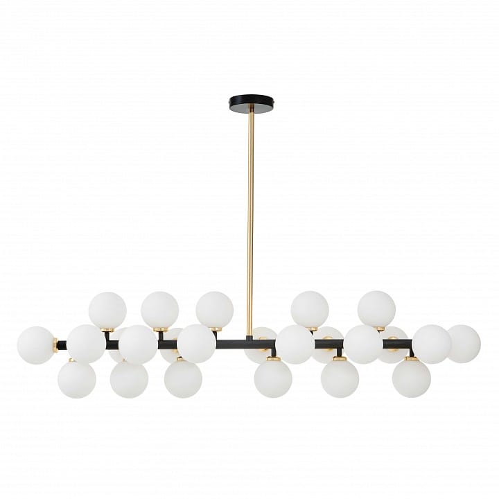 Люстра на штанге LUMINA DECO MARSIADA LDP 6033-24 BK+GD