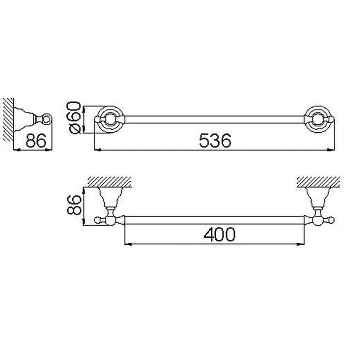 Полотенцедержатель Huber Croisette 40 4012.01H.CR