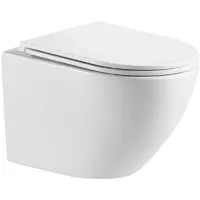 Унитаз подвесной Omnires Ottawa OTTAWAMWBP безободковый, с сиденьем микролифт, белый