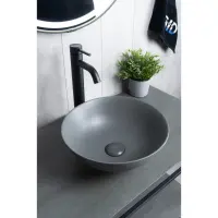 Раковина-чаша GID 9081gnm 36x36 см, накладная, серый матовый