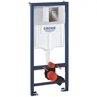 Инсталляция для унитаза Grohe Skate Cosmopolitan S 39750001 + 37535A00 с кнопкой смыва, темный графит глянец