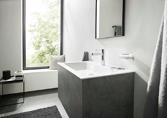 Смеситель для раковины hansgrohe Finoris 76010000 с донным клапаном Push-Open хром