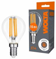 Лампа светодиодная Wolta  E14 15Вт 4000K WF-G45-15W4KE14