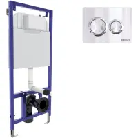 Инсталляция для унитаза Berges Novum O3 040263 с кнопкой смыва, хром